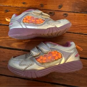 Carter's Purple Silver Velcro Sneakers Size 11 Toddler Girl